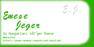 emese jeger business card